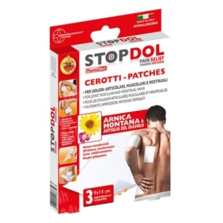 STOPDOL Pain Relief пластир с арника, дяволски нокът и върба 9х14 см. х3 бр.
