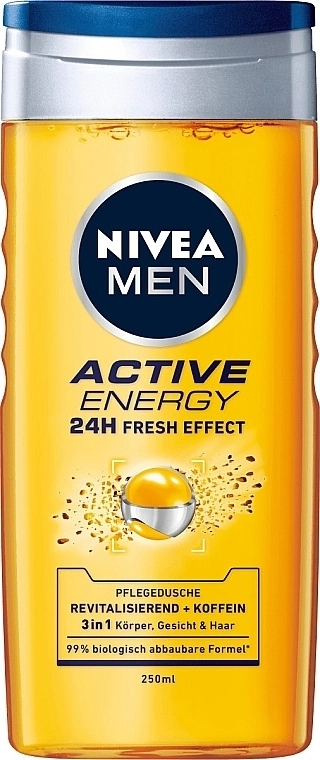 Nivea MEN Active Energy Душ гел за лице, коса и тяло 250 мл