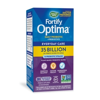 Nature’s Way Пробиотик + пребиотици – ежедневна грижа - Fortify Optima Probiotic Everyday Care, 35 млрд. активни пробиотици, 30 капсули