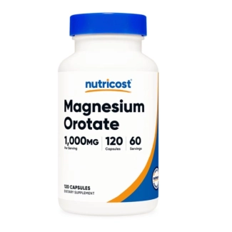 Nutricost Мускулна и сърдечно-съдова система - Магнезий Оротат, 120 капсули