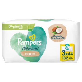 Pampers Harmonie Coco Бебешки мокри кърпи 3х44 броя